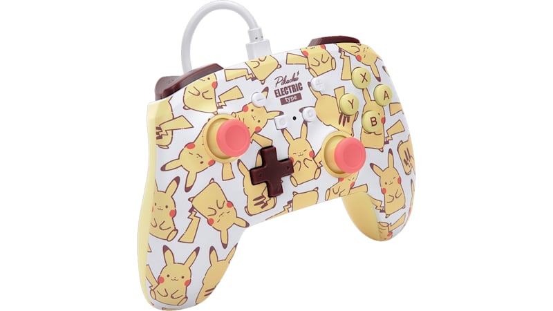 Enhanced Wired Controller for Nintendo Switch Pikachu Blush